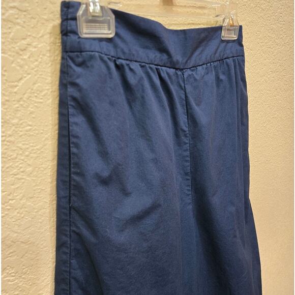 Madewell Womens S Navy Blue Wide Leg Mayfield Culotte Cropped Pants Pockets - Picture 2 of 11
